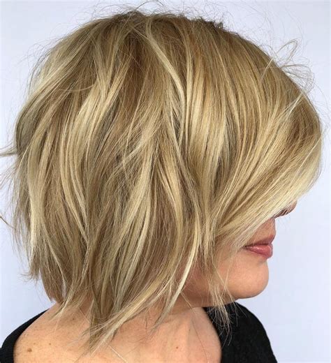 Blonde Layered Bob hair