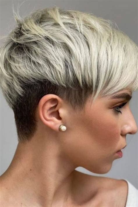 Blonde Pixie Cut hair