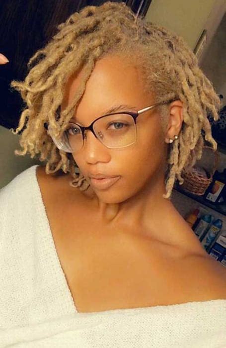 Blonde Short Locs hairstyles