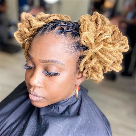 Bold Pinned Locs hairstyles