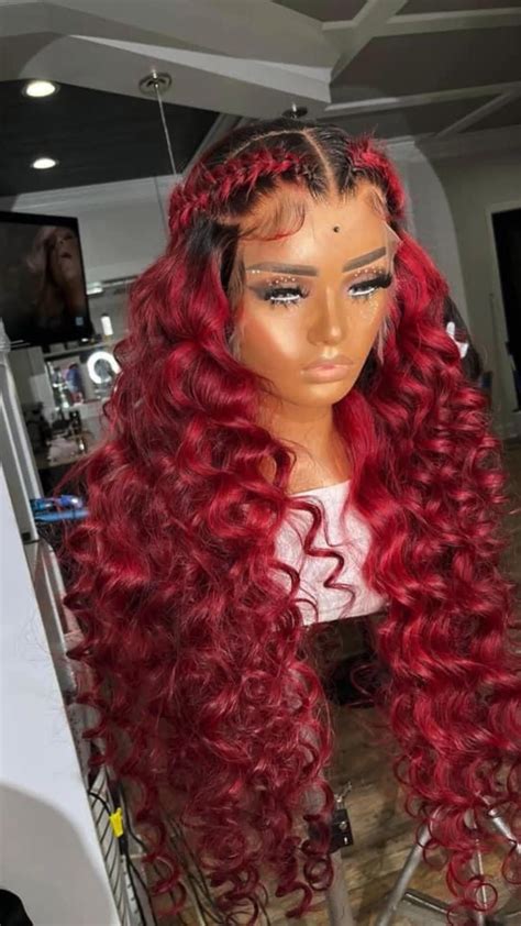 Bold Red Curls hair