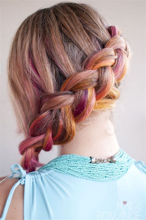 Braided Pastel Updo Quick and Easy Braided Hairstyles