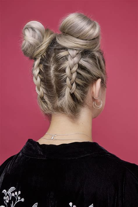 Braided Space Buns Hairstyles