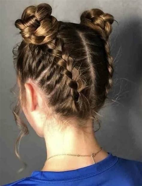 Braided Space Buns Hairstyles