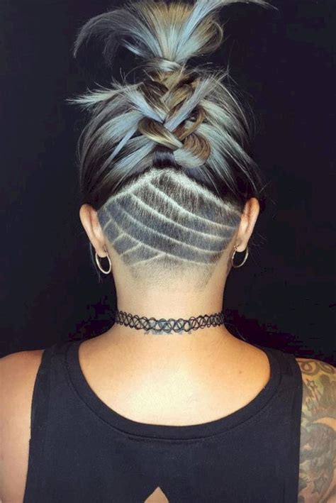 Braided Undercut Design hair