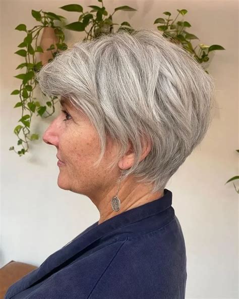 Chic Grey Pixie hair