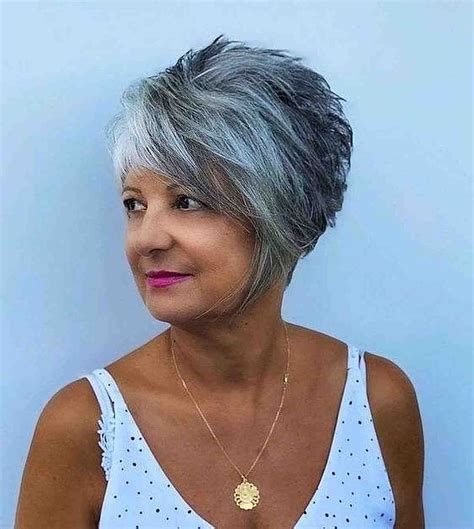 Chic Layered Bob Cool Haircuts with Different Shades of Blonde for Older Women