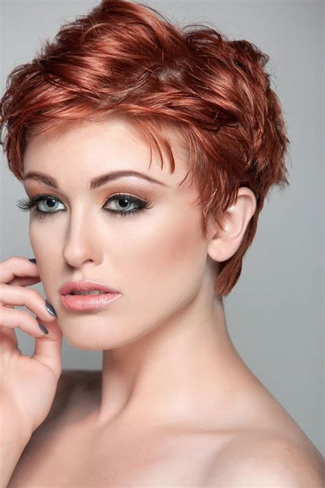 Chic Red Pixie hair