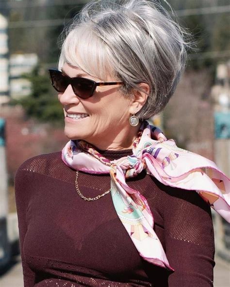 Chic Silver Pixie hair