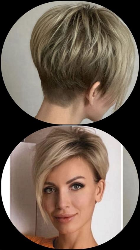 Chic Undercut Bob Cool Haircuts with Different Shades of Blonde for Older Women