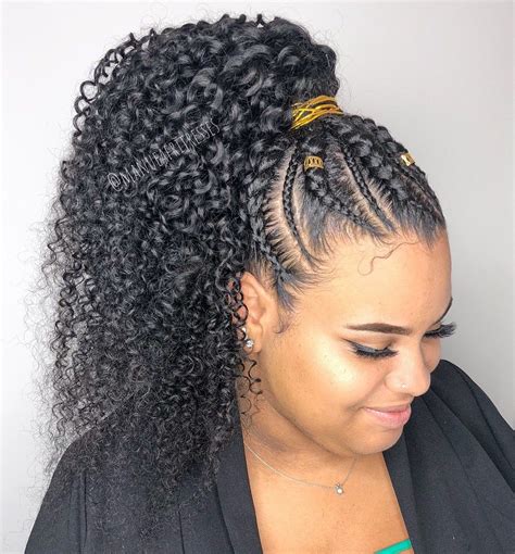 Curly Braided Ponytail Hairstyles