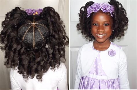 Curly Floral Updo hair