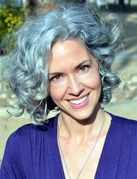 Curly Gray Bob hair