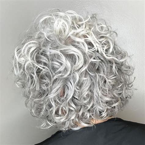 Curly Gray Elegance Hairstyles