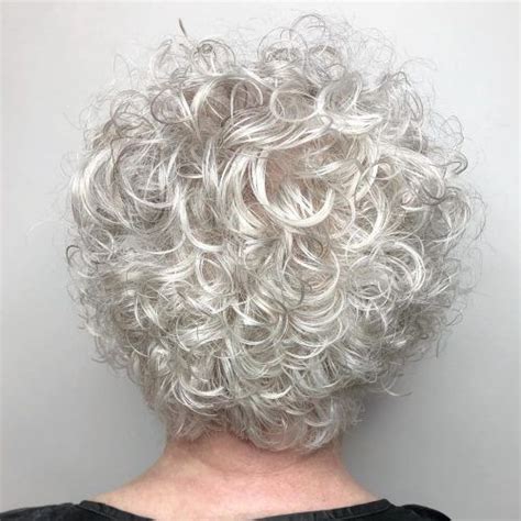 Curly Grey Bob Hairstyles