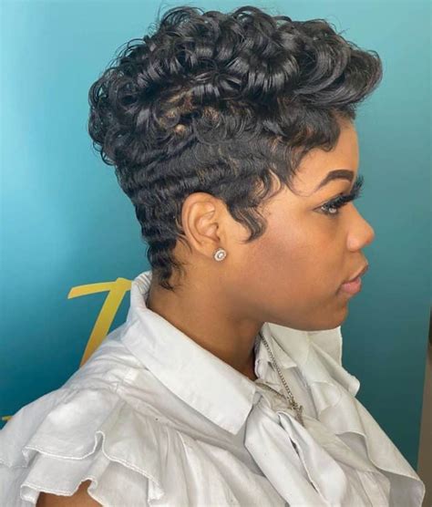 Curly Pixie Cut hair