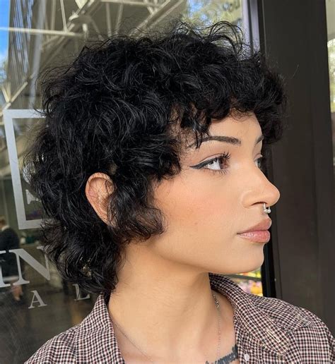 Curly Shag Haircut hair