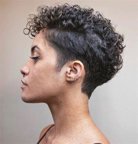 Curly Undercut Pixie hair