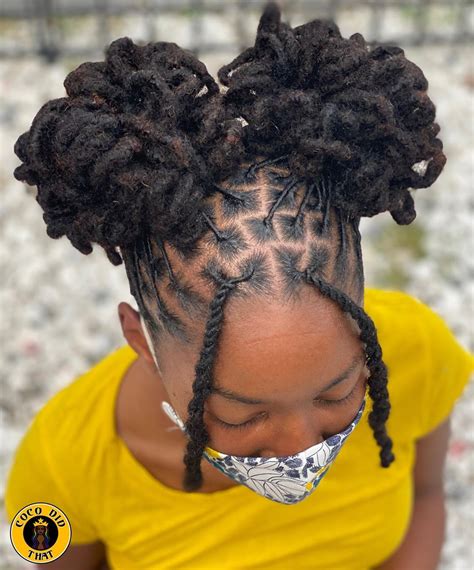 Double Bun Locs hairstyles