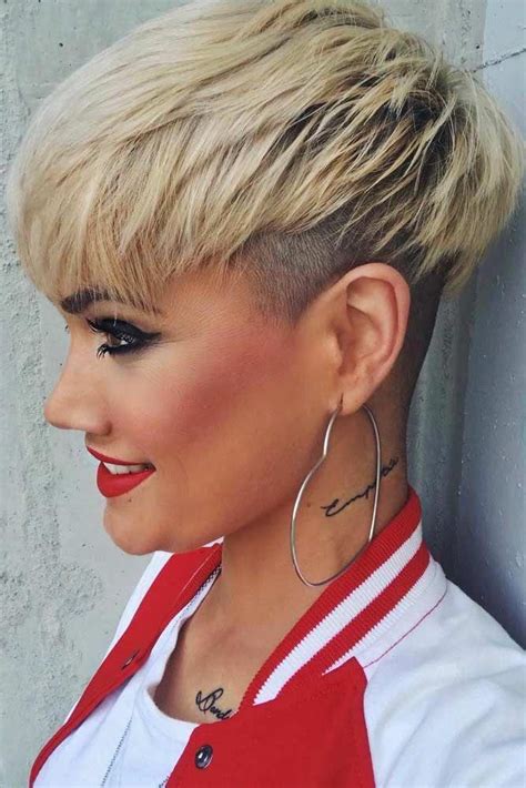 Edgy Blonde Pixie hair