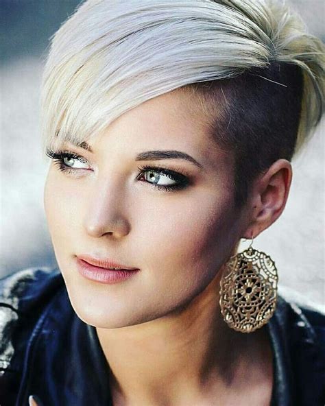 Edgy Blonde Pixie hair