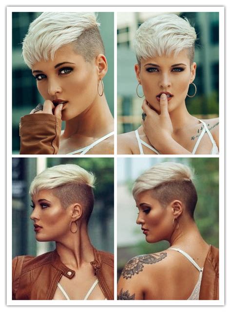 Edgy Blonde Pixie hair