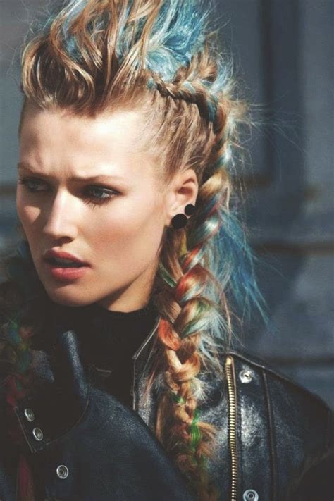 Edgy Braided Mohawk hair