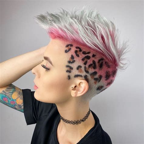 Edgy Leopard Undercut hair