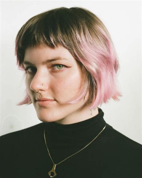 Edgy Pink Bob Haircuts