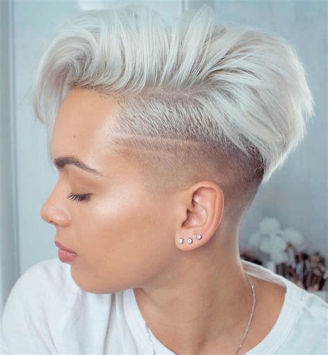 Edgy Platinum Undercut hair