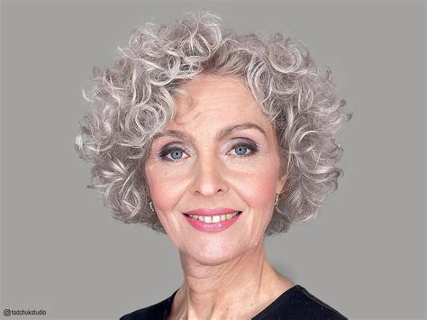 Elegant Gray Curls hair