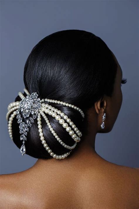 Elegant Pearl Updo hair