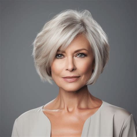 Elegant Silver Bob hair