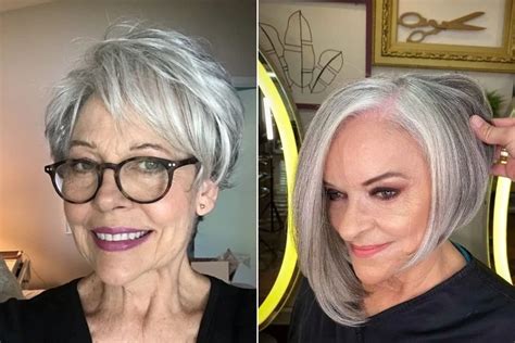 Elegant Silver Bobs hair