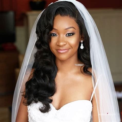 Elegantly Curled Bride hair