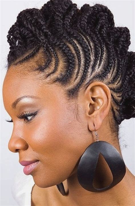 Glam Cornrow Updo Quick and Easy Braided Hairstyles