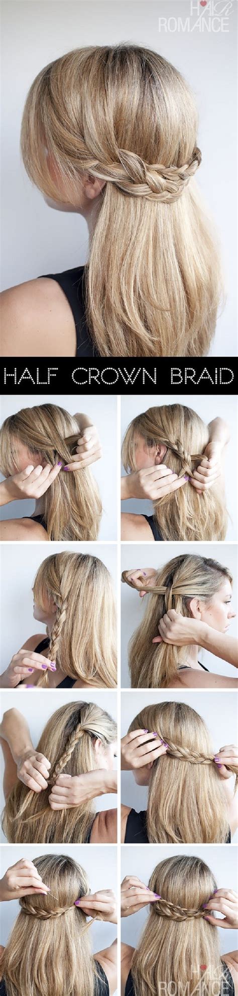 Half Crown Braid Quick and Easy Braided Hairstyles