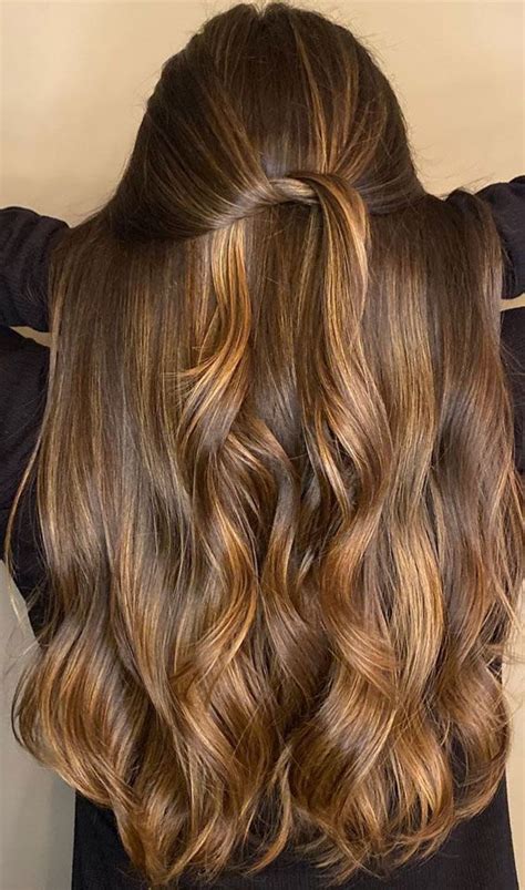 Half-Up Waves Hot Looks for Ultimate Honey Brown Hair Inspiration