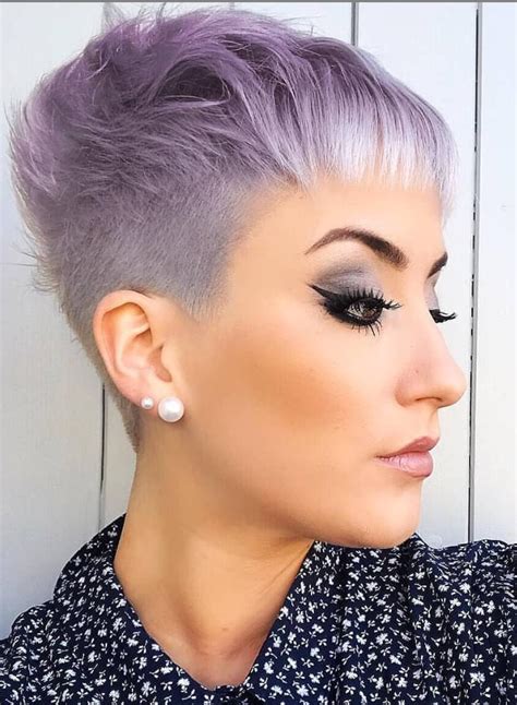 Lavender Pixie Cut hair