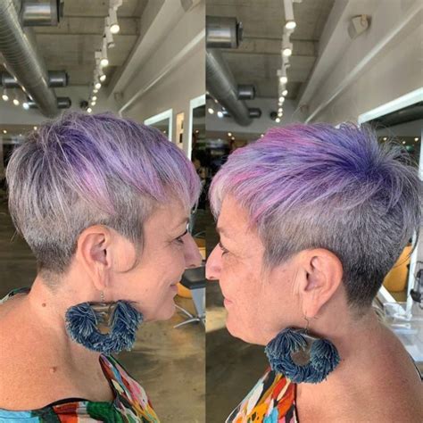 Lavender Pixie Cut hair