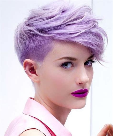 Lavender Pixie Cut hair