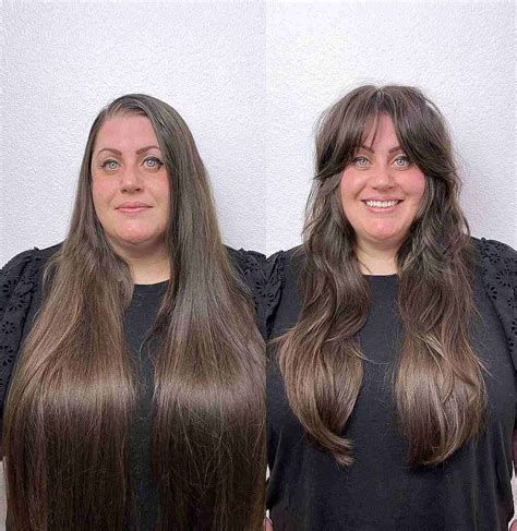 Layered Bangs Transformation hair