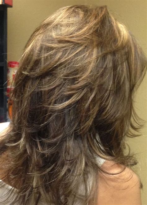 Layered Brunette Look hair