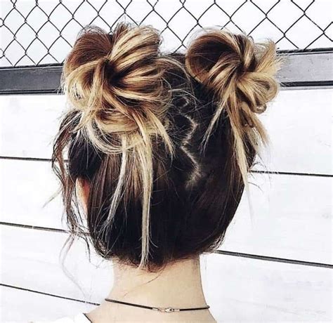 Messy Space Buns Hairstyles