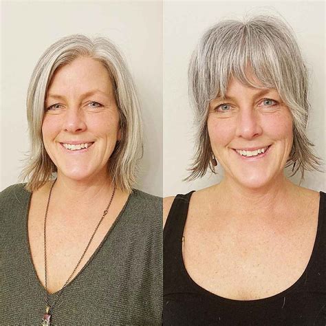 Modern Grey Bob hair