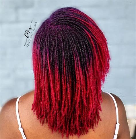 Ombre Red Locs hairstyles