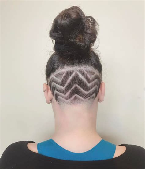 Patterned Undercut Bun hair