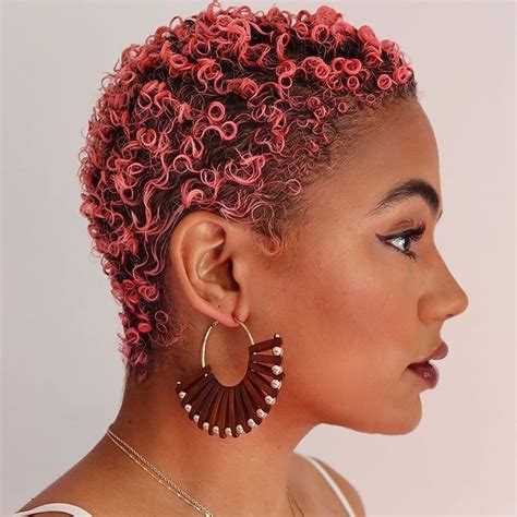 Pink Curly Pixie Hairstyles