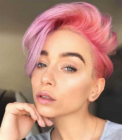 Pink Pixie Cut hair