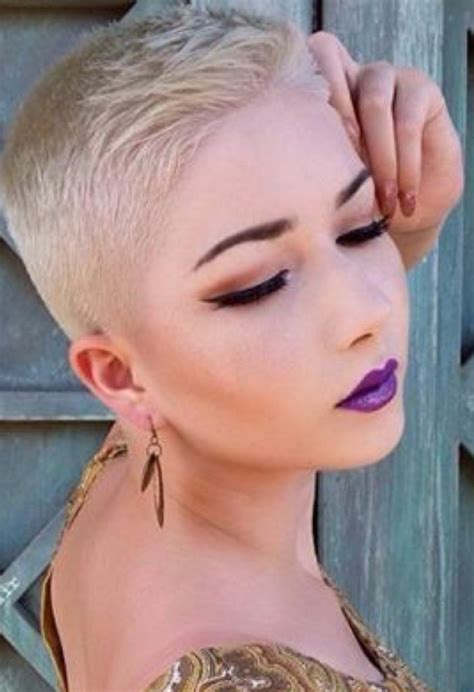 Platinum Buzz Cut hair